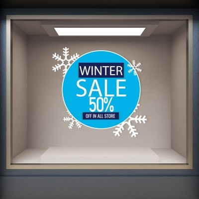 Houseart Limited Time Offer, Εκπτωτικά, Αυτοκόλλητα βιτρίνας, 85 x 80 εκ.